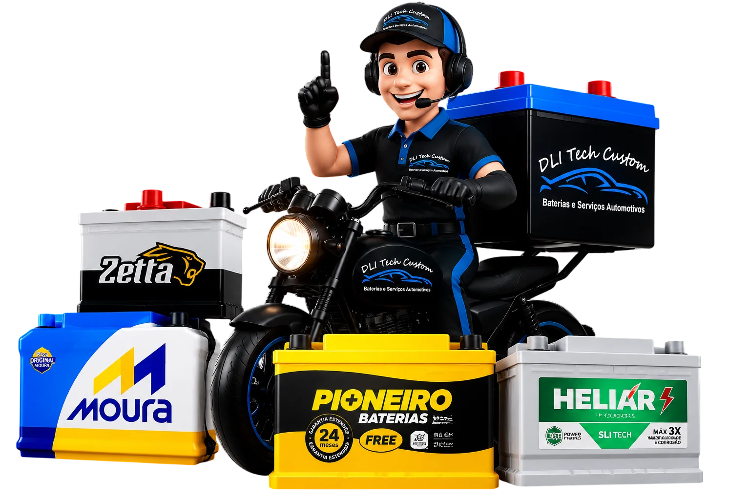 Baterias automotivas no Jardim das Camélias (Zona Sul)