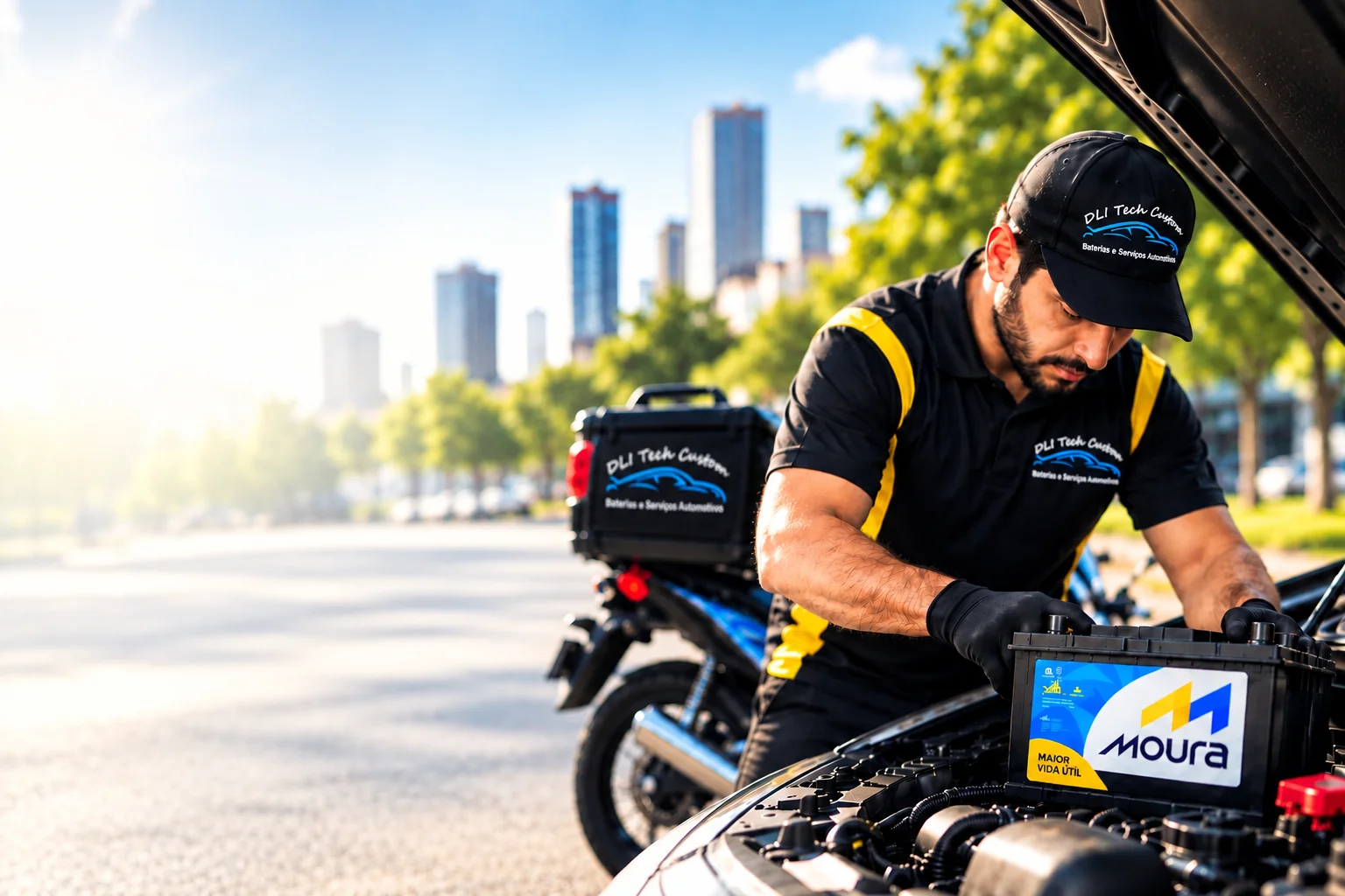 Entrega e instalação de baterias automotivas no Jardim das Camélias (Zona Sul)